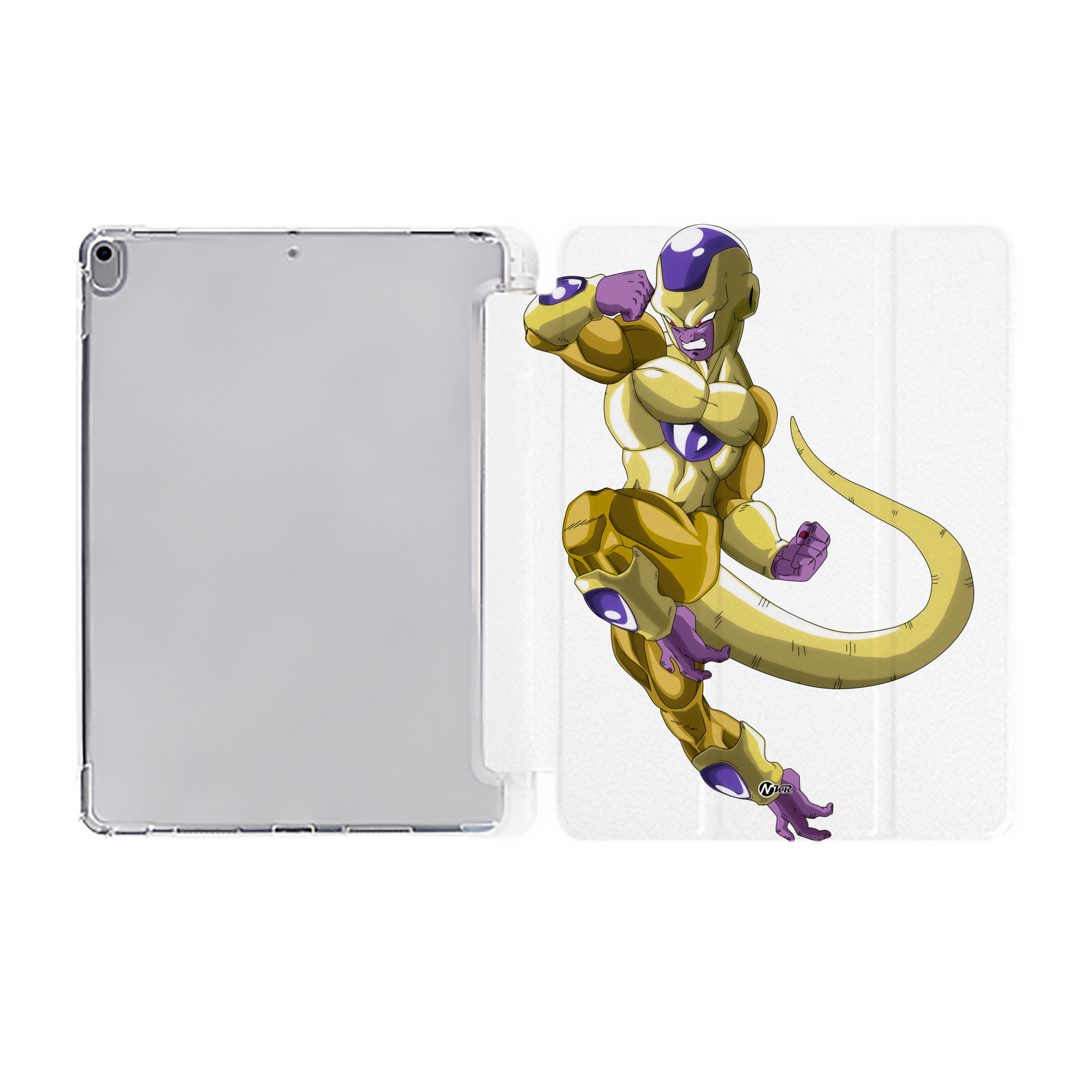 （画像用） ドラゴンボール フリーザ DRAGON BALL Frieza IPad ケース ペン収納付き 三つ折りスタンド PUレザー×シリコン 対応機種9.5/10.5/10.9インチ